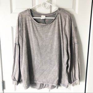 Distressed boutique over sized shirt